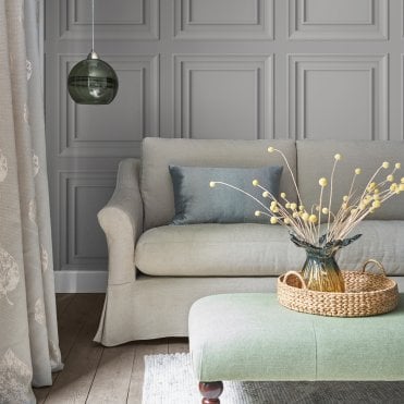 Laura Ashley Redbrook Wood Panel Pale Steel Wallpaper 114907