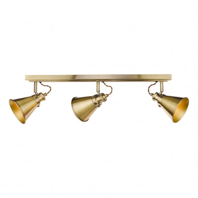 Laura Ashley  Rufus 3lt Bar Spotlight Antique Brass