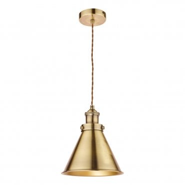 Laura Ashley Rufus Pendant Antique Brass