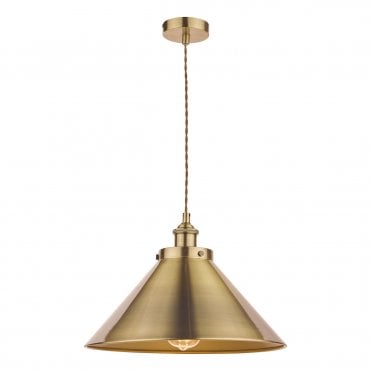 Laura Ashley Rufus Pendant Antique Brass