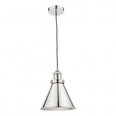 Laura Ashley Rufus Pendant Polished Chrome