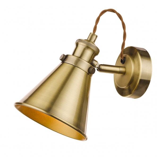 Laura Ashley  Rufus Single Spotlight Antique Brass