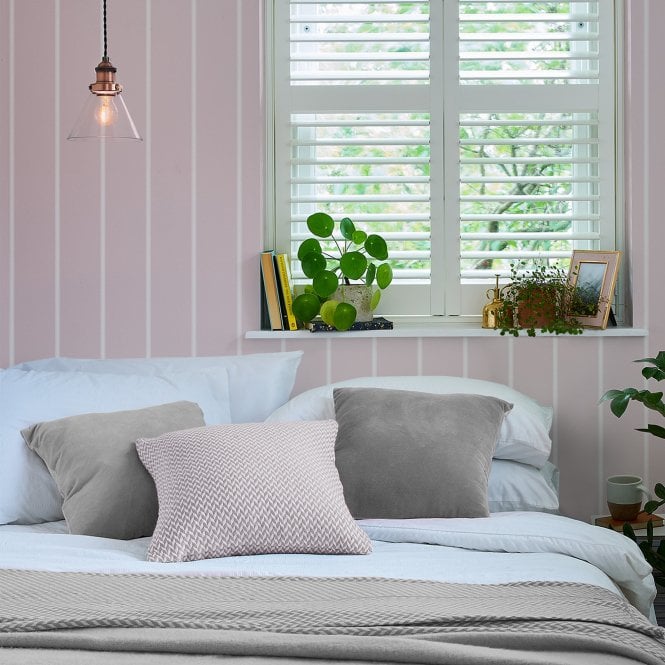 Laura Ashley  Saltram Stripe Pale Amethyst Wallpaper 118491