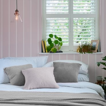 Laura Ashley Saltram Stripe Pale Amethyst Wallpaper 118491