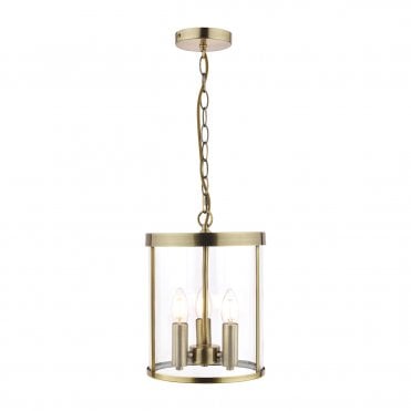 Laura Ashley Selbourne 3lt Lantern Antique Brass Glass