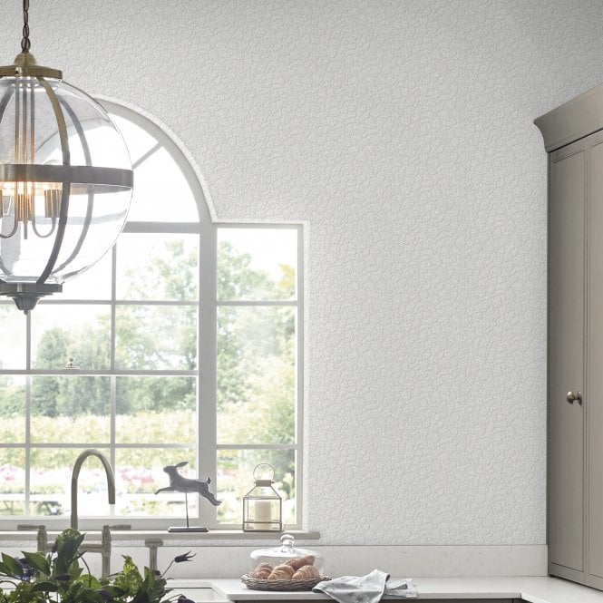 Laura Ashley  Stipple Paintable White Wallpaper 113419