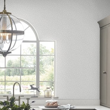 Laura Ashley Stipple Paintable White Wallpaper 113419