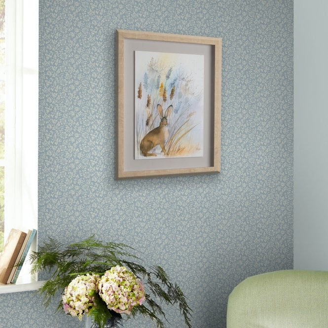 Laura Ashley  Sweet Alyssum Pale Seaspray Blue Wallpaper 121078