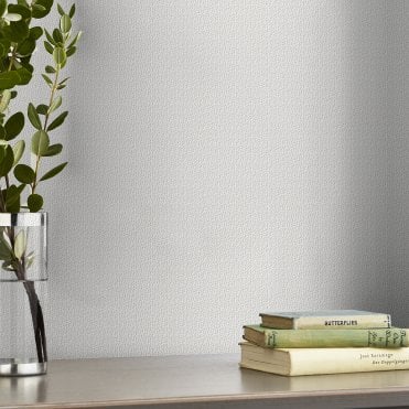Laura Ashley Sycamore Paintable White Wallpaper 118167