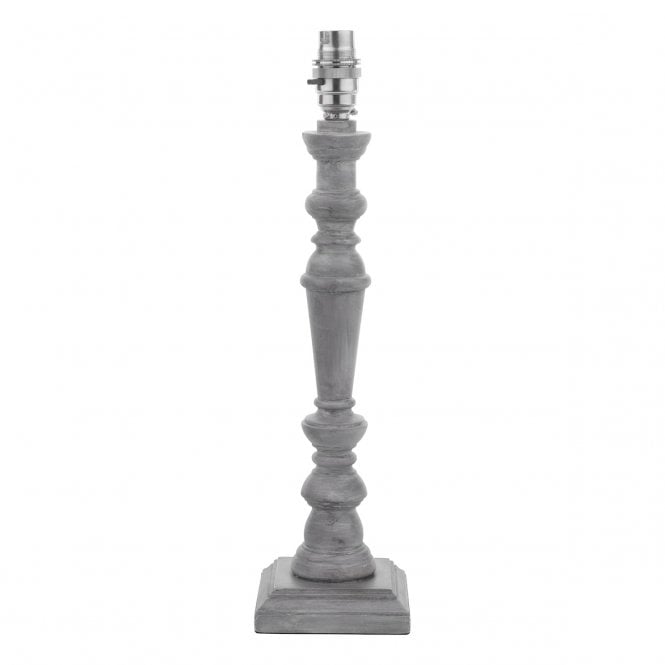 Laura Ashley  Tate Table Lamp Distressed Grey and Polished Chrome Base Only
