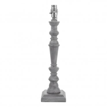 Laura Ashley Tate Table Lamp Distressed Grey and Polished Chrome Base Only