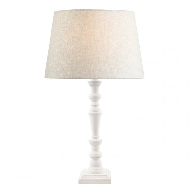 Laura Ashley  Tate Wooden Table Lamp Off White Base Only