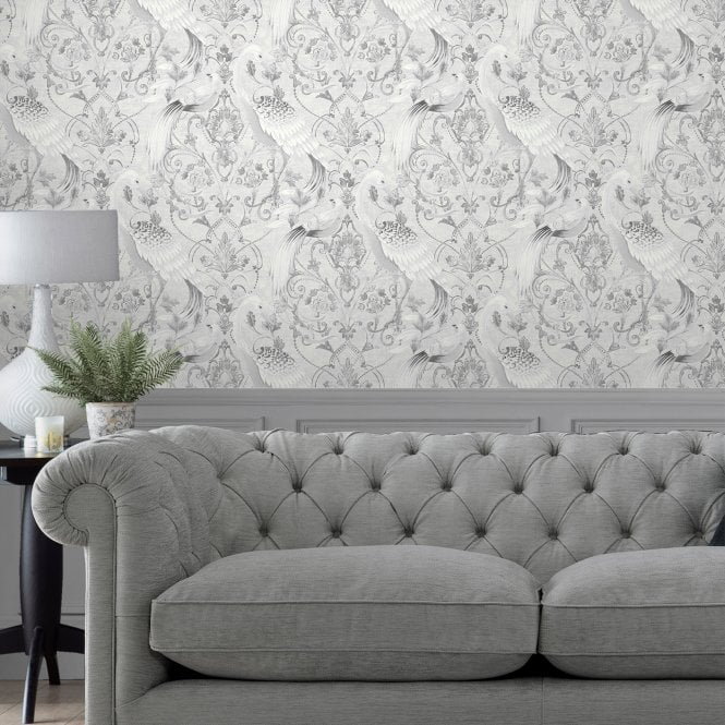 Laura Ashley  Tregaron Silver Wallpaper 119868