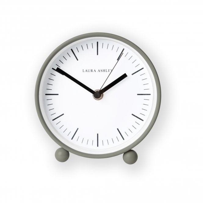 Laura Ashley  Twyford Small Bedside Clock Pale Steel Grey 115775