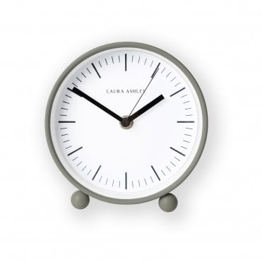 Laura Ashley Twyford Small Bedside Clock Pale Steel Grey 115775