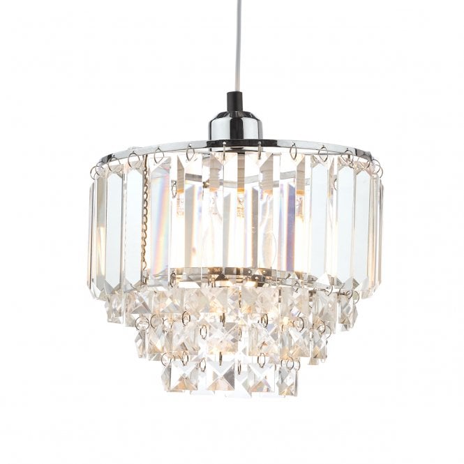 Laura Ashley  Vienna Easy Fit Pendant Crystal & Polished Chrome