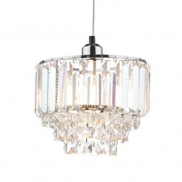 Laura Ashley Vienna Easy Fit Pendant Crystal & Polished Chrome