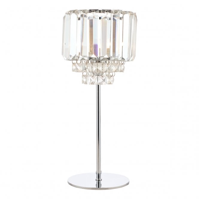 Laura Ashley  Vienna Table Lamp Crystal & Polished Chrome