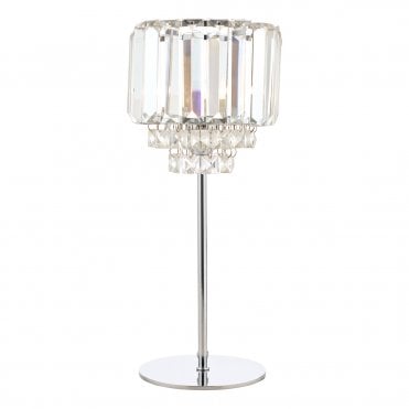 Laura Ashley Vienna Table Lamp Crystal & Polished Chrome