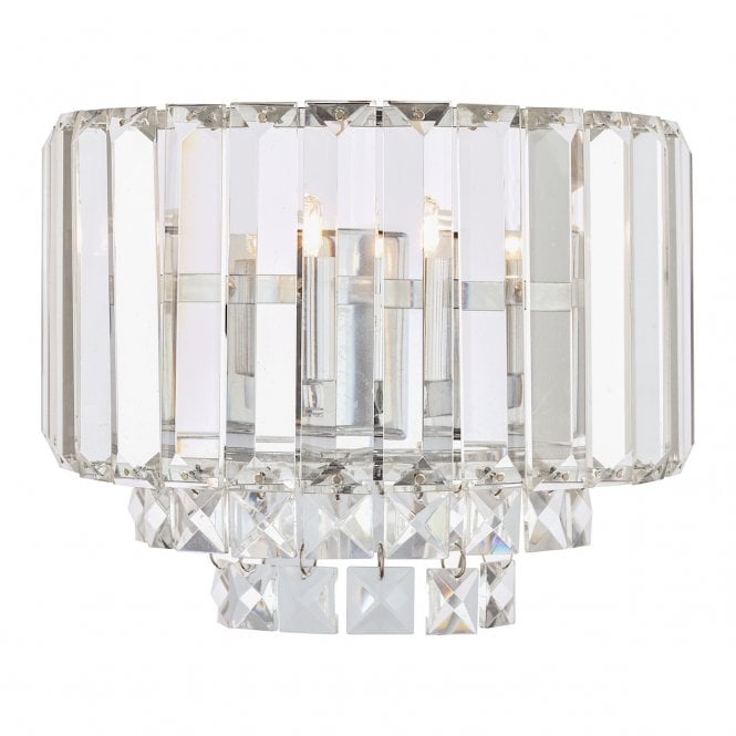 Laura Ashley  Vienna Wall Light Polished Chrome Crystal