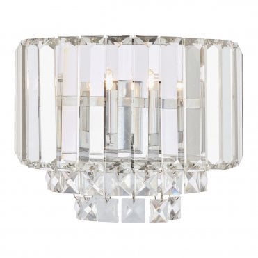 Laura Ashley Vienna Wall Light Polished Chrome Crystal