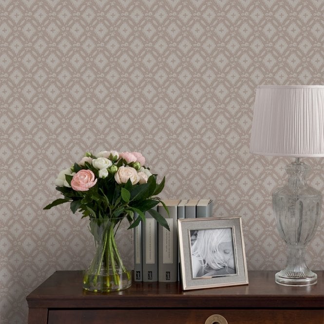 Laura Ashley  Whitebrook Dove Grey Wallpaper 118474