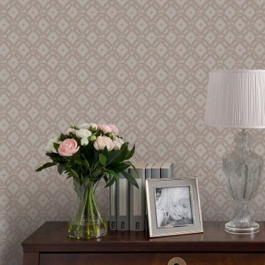 Laura Ashley Whitebrook Dove Grey Wallpaper 118474