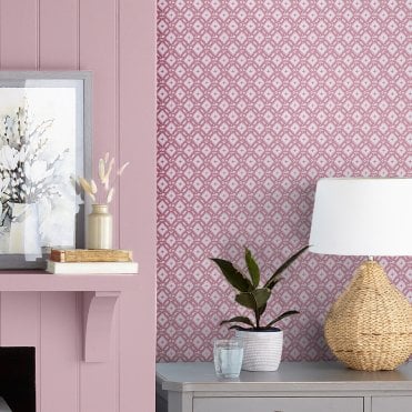 Laura Ashley Whitebrook Mulberry Purple Wallpaper 118473