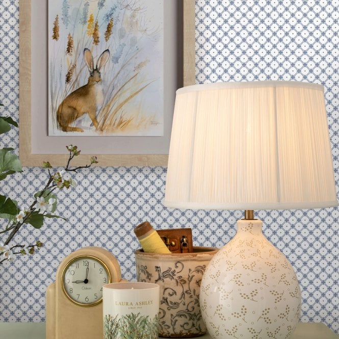 Laura Ashley  Wickerwork Dark Seaspray Blue Wallpaper 120135