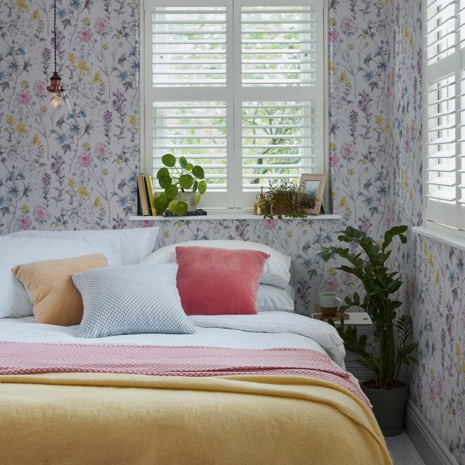 Laura Ashley  Wild Meadow Multi Wallpaper 113363