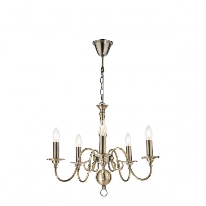 Laura Ashley  Winchester 5lt Pendant Antique Brass Fitting Only