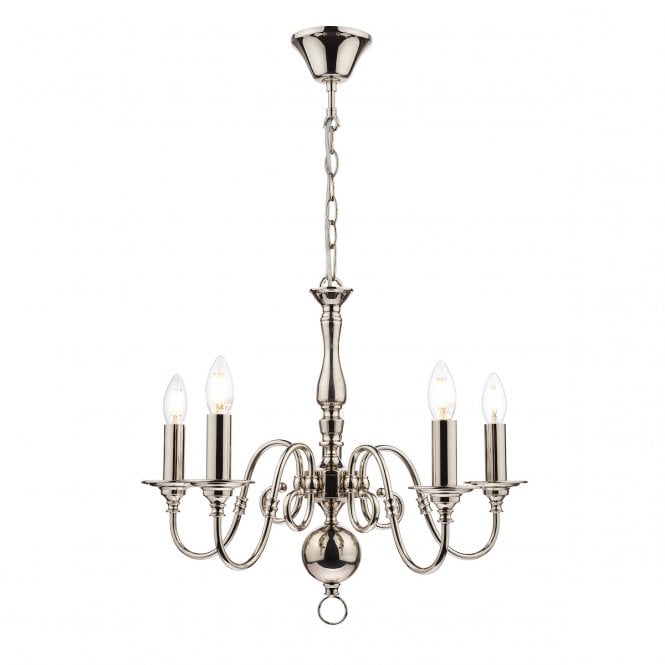 Laura Ashley  Winchester 5lt Pendant Polished Nickel