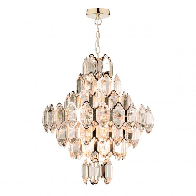 Laura Ashley  Windsor 8lt Pendant Rose Gold Crystal