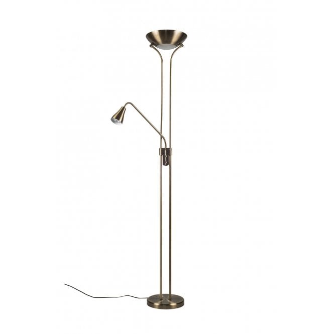 Magnalux Alba Mother and Child Floor Lamp Antique Brass