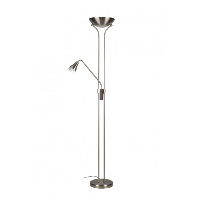 Magnalux Alba Mother and Child Floor Lamp Satin Chrome
