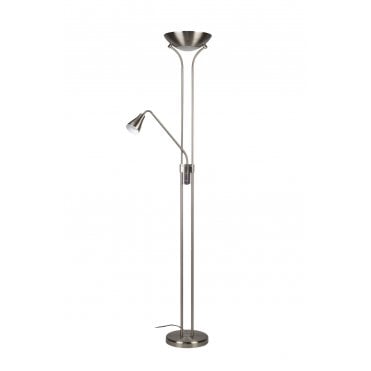 Alba Mother and Child Floor Lamp Satin Chrome
