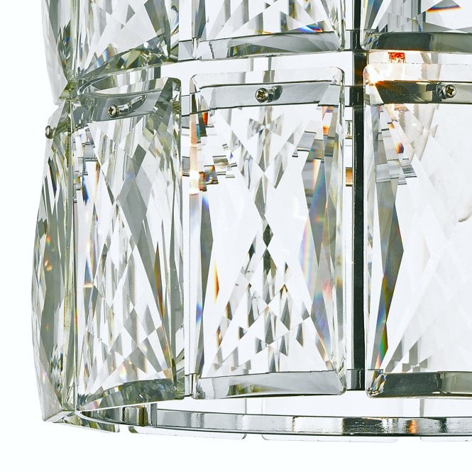 Magnalux Aurora 1 Light Crystal Pendant Polished Chrome