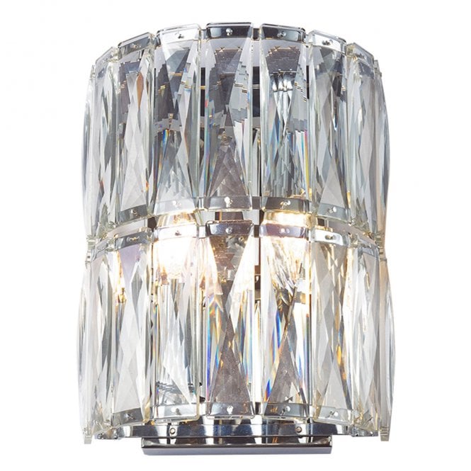 Magnalux Aurora 2-Light Crystal Wall Light Polished Chrome