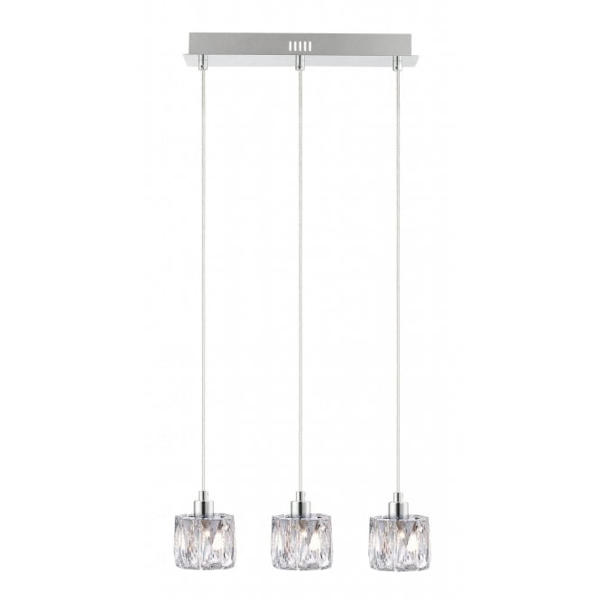 Magnalux Aurora 3 Light Extra Small Crystal Pendant Bar