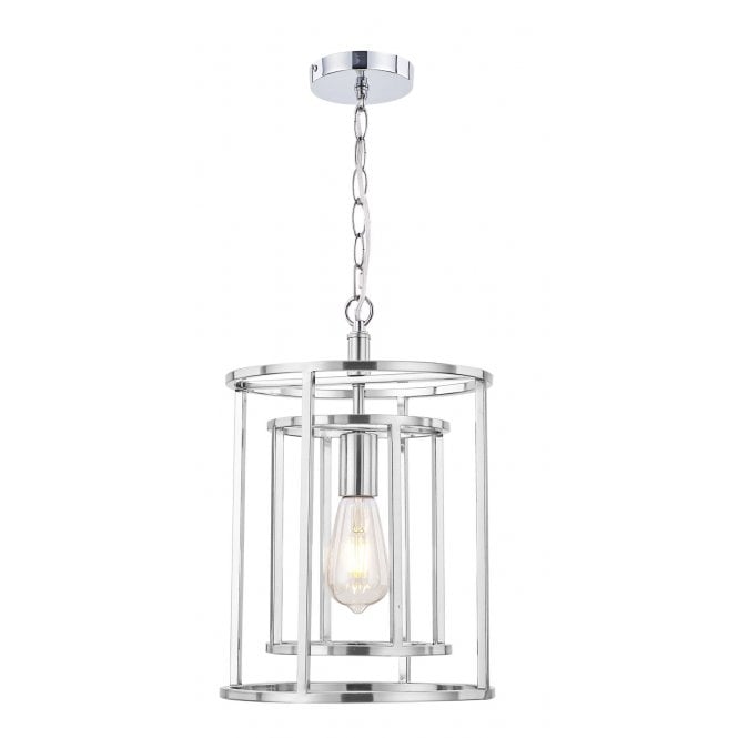Magnalux Chester 1 Light Pendant Satin Chrome