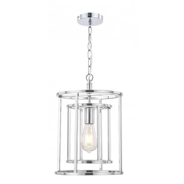 Chester 1 Light Pendant Satin Chrome