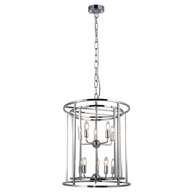 Magnalux Chester 10 Light Large Pendant Polished Chrome