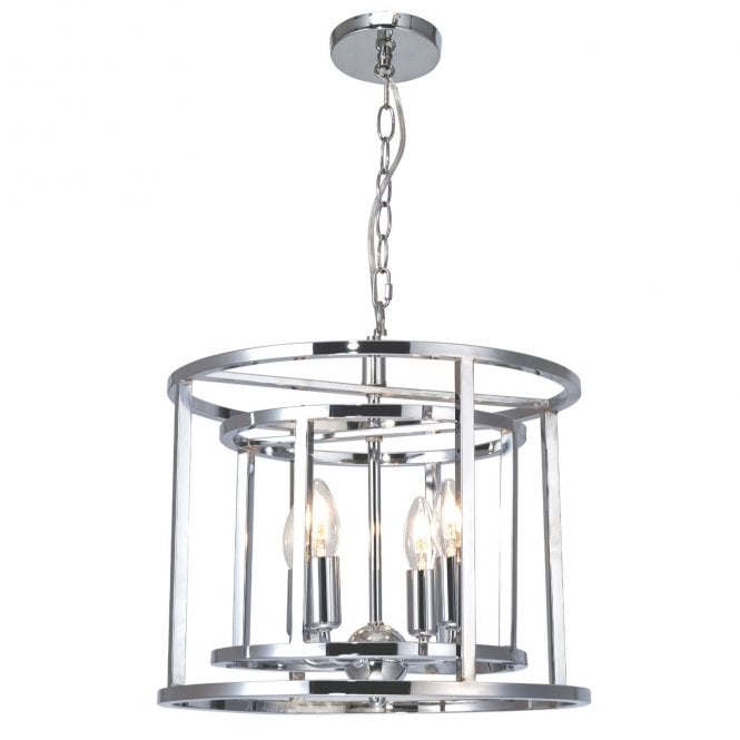 Magnalux Chester 4 Light Pendant Polished Chrome