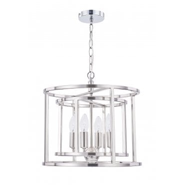 Chester 4 Light Pendant Satin Chrome