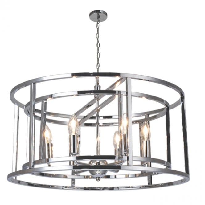 Magnalux Chester 6 Light Pendant Polished Chrome