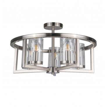 Costello 5 Light Semi Flush Satin Chrome