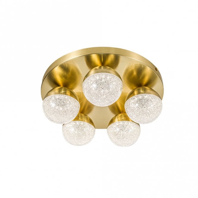 Magnalux Dew 5 Light Satin Brass 5W CCT Bathroom Light