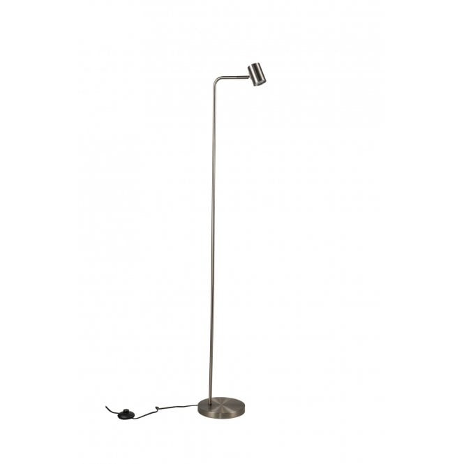 Magnalux Diego 1 Light Floor Lamp Satin Chrome