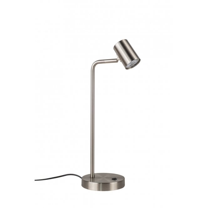 Magnalux Diego 1 Light Table Lamp Satin Chrome