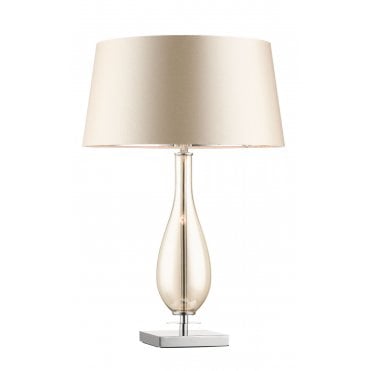Dior Amber Glass Table Lamp c/w Shade